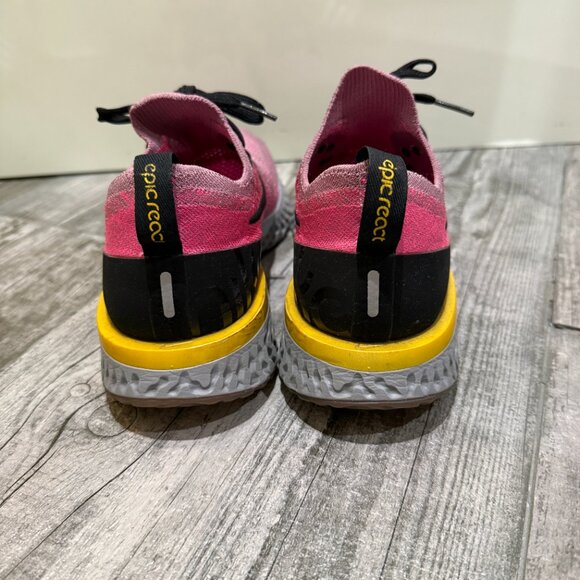 Nike Women's Epic React Flyknit Plum/Pink Running Shoes AQ0070-500 US Size 8 - Picture 8 of 9